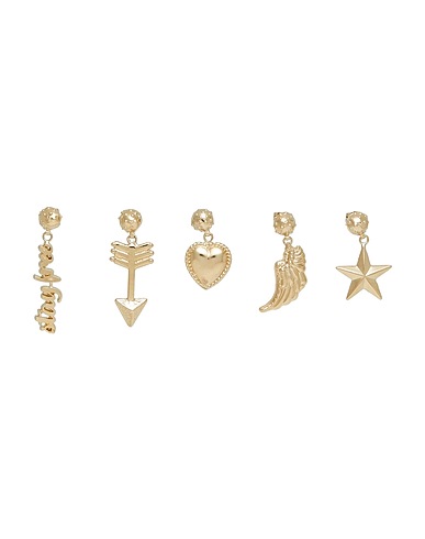 RED(V) Earrings Gold Metal