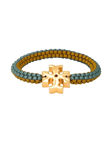 TORY BURCH Bracelet Mustard Metal, Leather