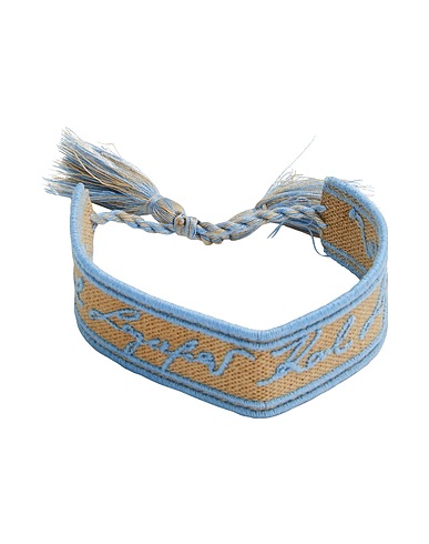 KARL LAGERFELD Armband Himmelblau Gewebefasern