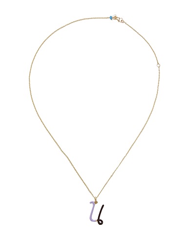 BEA BONGIASCA Necklace Purple 375/1000 gold, Enamel