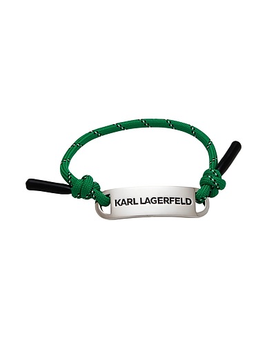 KARL LAGERFELD Bracciale Verde 80% Ottone, 20% PES