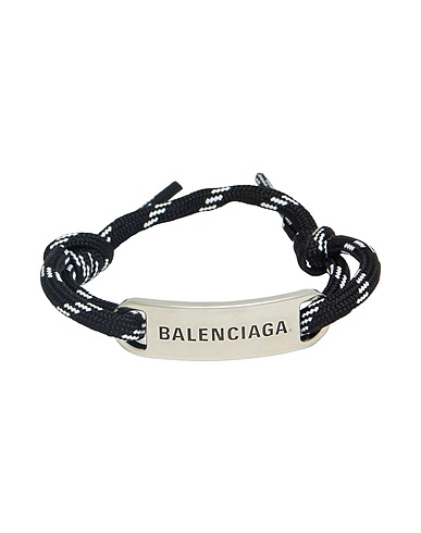 BALENCIAGA Bracciale Nero Fibre tessili, Metallo