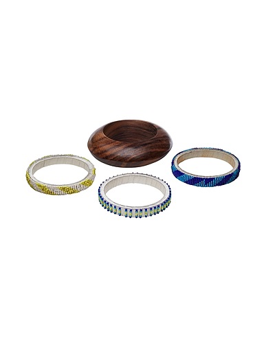 MALÌPARMI Bracciale Khaki Fibre tessili, Legno