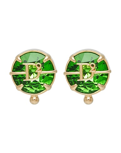 DSQUARED2 Earrings Emerald green 40% Tin alloy, 30% Brass, 30% Glass