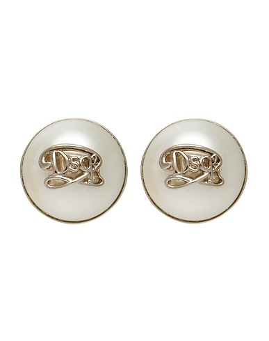 DSQUARED2 Earrings White Metal, Pearls