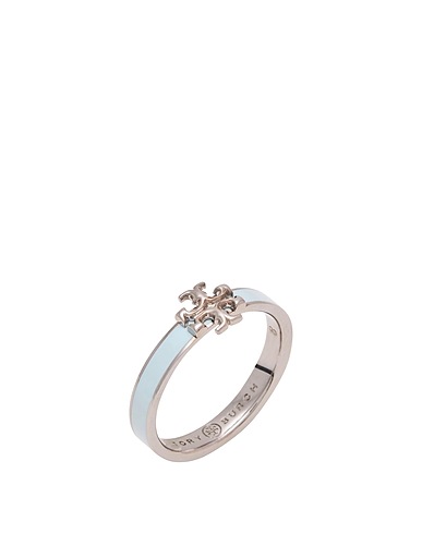 TORY BURCH Ring Sky blue Metal, Enamel
