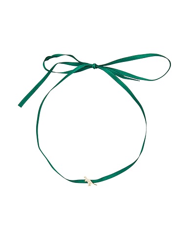 APM Monaco Necklace Green Textile fibers, 925/1000 Silver