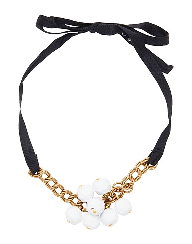 MARNI Necklace White Textile fibers, Metal