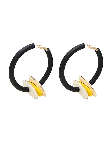 LIVIANA CONTI Earrings Black Plastic, Metal