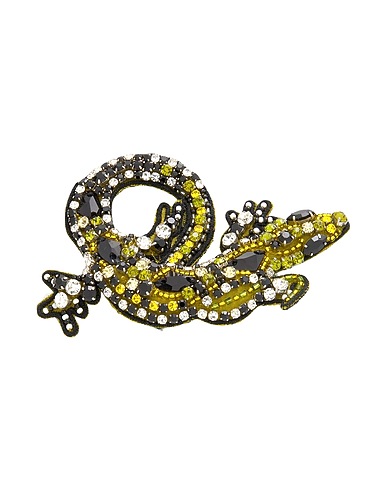 MAX MARA Brooch Yellow Textile fibres