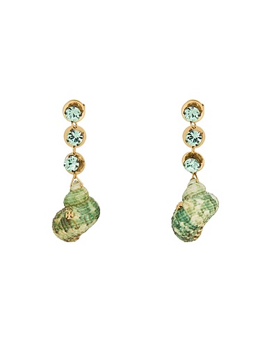 TORY BURCH Earrings Green Shell, Metal