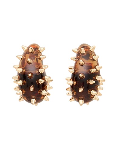 TORY BURCH Earrings Dark brown Plastic