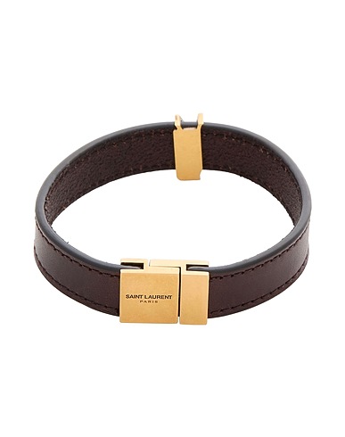 SAINT LAURENT Armband Dunkelbraun Leder