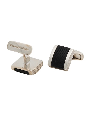 ZEGNA Gemelli e Fermacravatte Nero Argento 925/1000