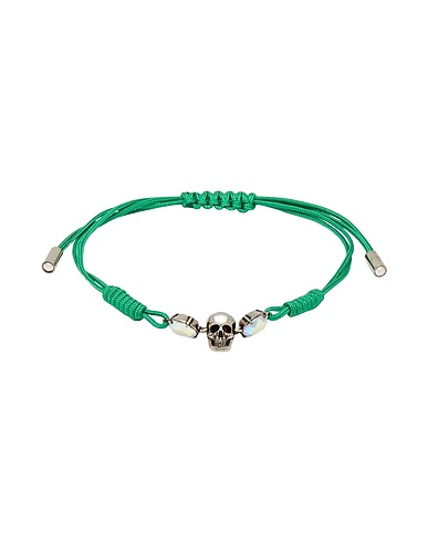 MCQUEEN Bracelet Green Textile fibres, Brass