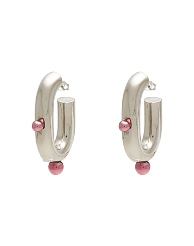 RABANNE Earrings Silver 90% Aluminum, 10% Brass