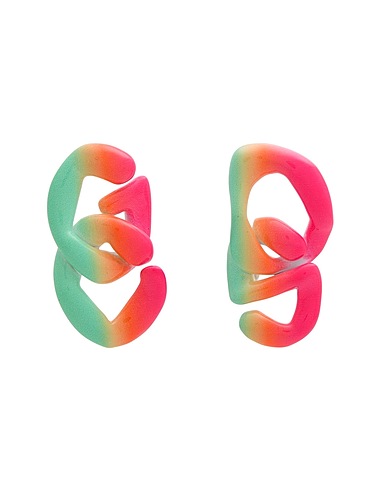 GCDS Σκουλαρίκια Ανοιχτό πράσινο Μέταλλο