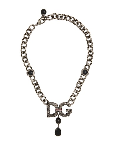 DOLCE&GABBANA Necklace Silver 70% Brass, 20% Natural resin, 10% Glass