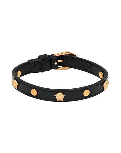 VERSACE Bracelet Black Leather