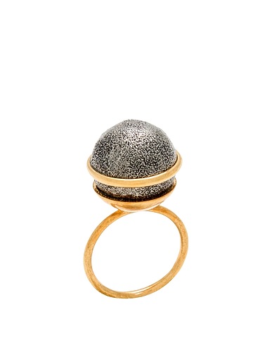 MAISON MARGIELA Ring Charcoal 100% Brass