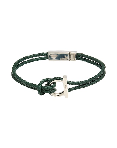 FERRAGAMO Bracelet Dark green Leather