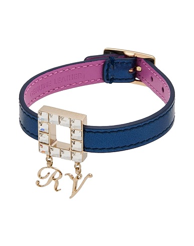 ROGER VIVIER Bracelet Bleu Cuir, Métal