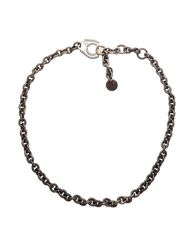 LANVIN Necklace Charcoal 50% Brass, 25% Glass, 20% Pewter, 5% Copper