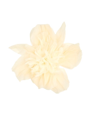 MAX MARA Brooch Ivory Silk, Metal