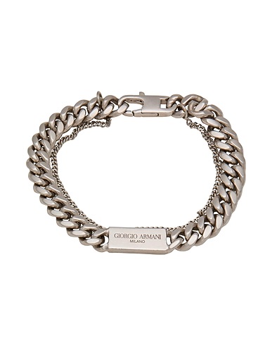 GIORGIO ARMANI Armband Silber 100% Lammleder