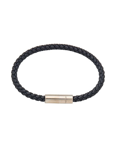 GIORGIO ARMANI Armband Schwarz 60% Rindsleder, 40% Silber