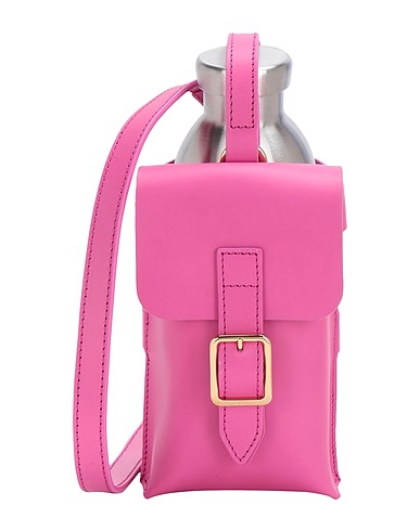 OFFICINA DEL POGGIO Altro accessorio BOTTLE BAG
 Fucsia Pelle di bovino, Acciaio Inox