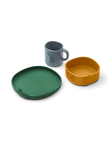 LIEWOOD Set Pappa Grigio Silicone