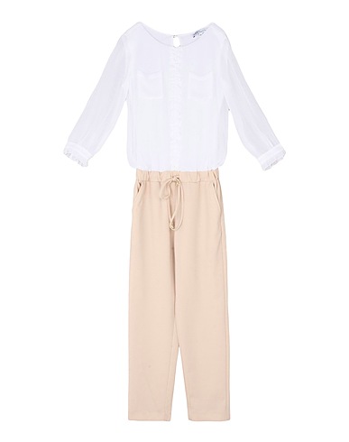 PATRIZIA PEPE Kids’ jumpsuit White 89% Polyester, 11% Elastane