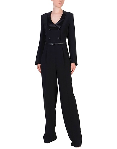 ERMANNO SCERVINO Jumpsuits and Dungarees Black 78% Viscose, 18% Acetate, 4% Elastane, Silk