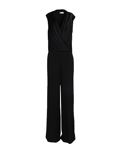 LANVIN Jumpsuits and Overalls Black 70% Acetate, 30% Viscose, Silk