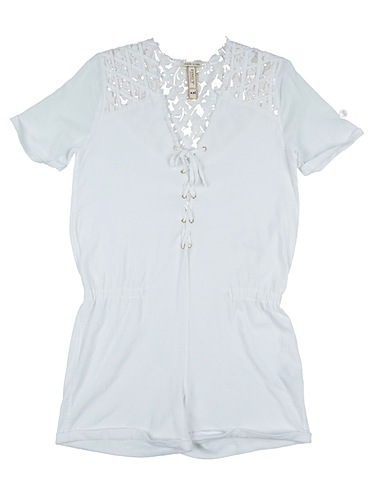 MET JEANS Tuta Intera Bambini Bianco 100% Cotone