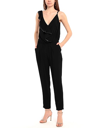 VDP COLLECTION Overalls Black 96% Viscose, 4% Elastane