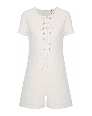 STAUD x SOLID & STRIPED Tute e Salopette Bianco 100% Cotone