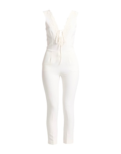 ERMANNO DI ERMANNO SCERVINO Tute e Salopette Avorio 90% Poliestere, 10% Elastan