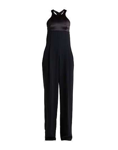 ROBERTO CAVALLI Jumpsuits and Overalls Black 50% Viscose, 47% Acetate, 3% Elastane, Silk