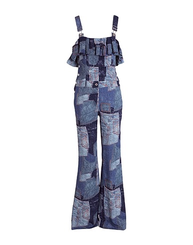 MOSCHINO Overalls & Latzhosen Blau 96% Viskose, 4% Andere Fasern