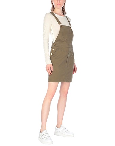 BOUTIQUE MOSCHINO Salopette Verde militare 97% Cotone, 3% Altre Fibre