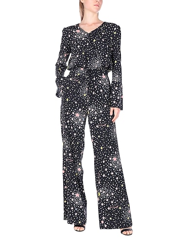 BOUTIQUE MOSCHINO Jumpsuits and Overalls Black 91% Silk, 9% Elastane