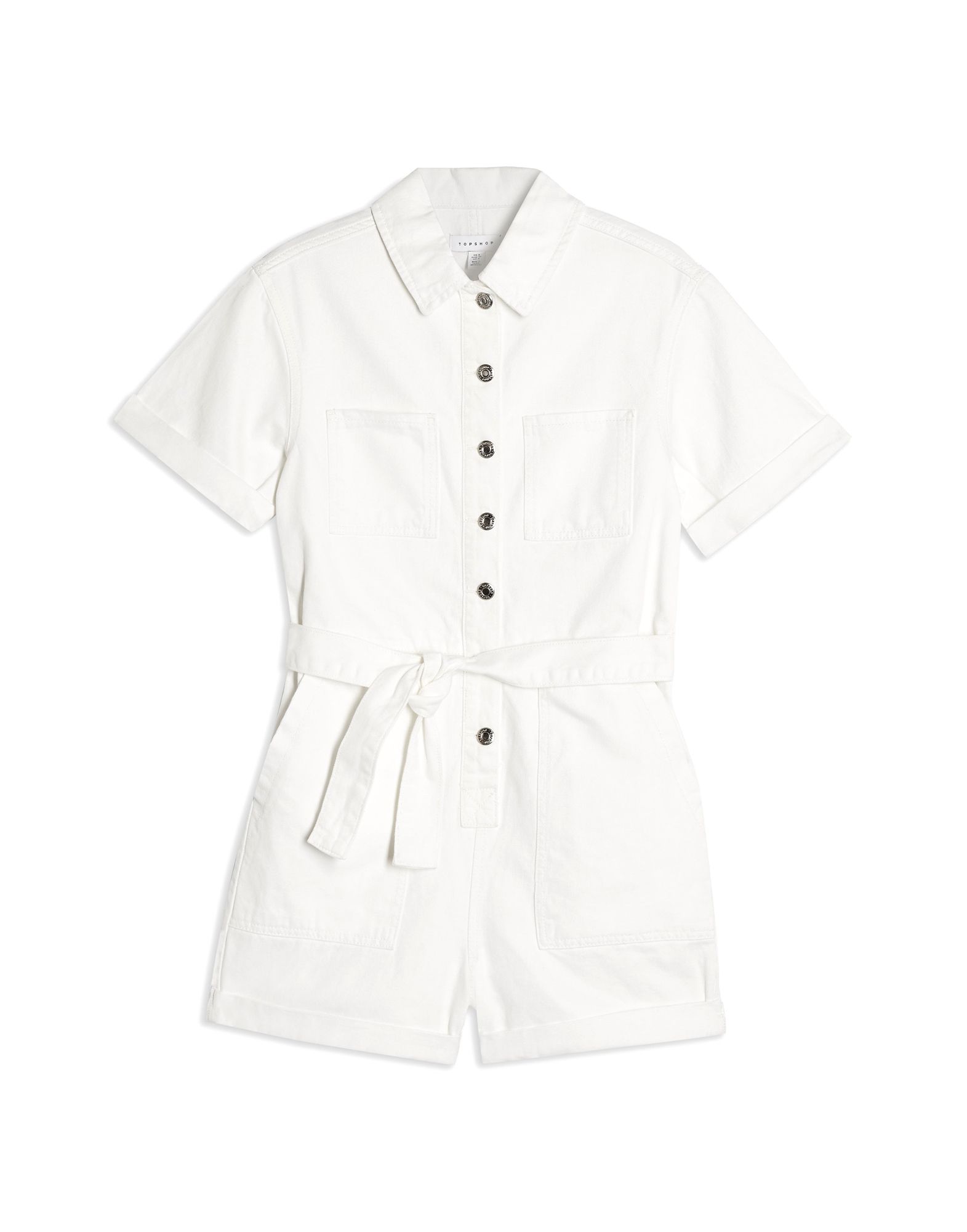 topshop white playsuit