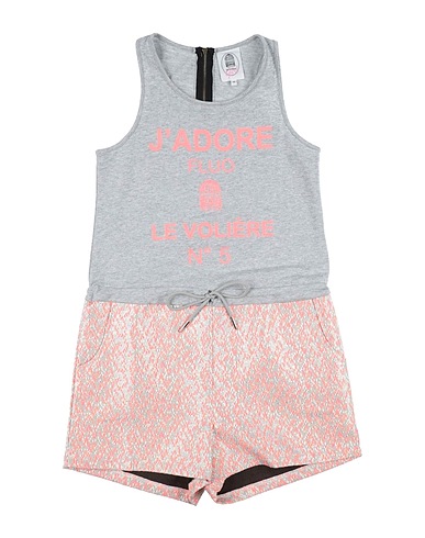 LE VOLIÈRE Kids’ overalls Grey 90% Cotton, 10% Lurex®