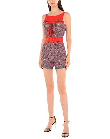 ELISABETTA FRANCHI Jumpsuits and Dungarees Red 62% Cotton, 22% Polyester, 12% Acetate, 2% Viscose, 2% Other Fibres