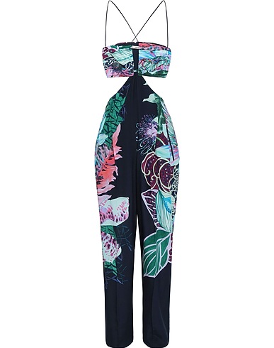 ROBERTO CAVALLI Jumpsuits and Overalls Midnight blue 100% Silk