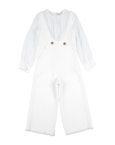 ELISABETTA FRANCHI Kids’ jumpsuit White 83% Cotton, 17% Viscose, Polyester
