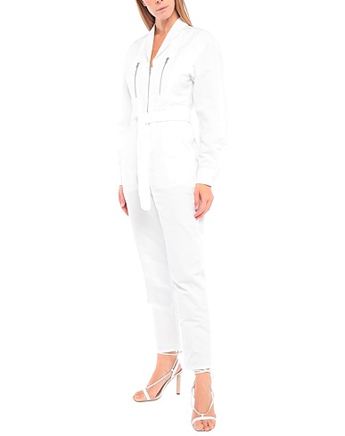 PHILOSOPHY di LORENZO SERAFINI Jumpsuits and Overalls White 80% Cotton, 20% Linen