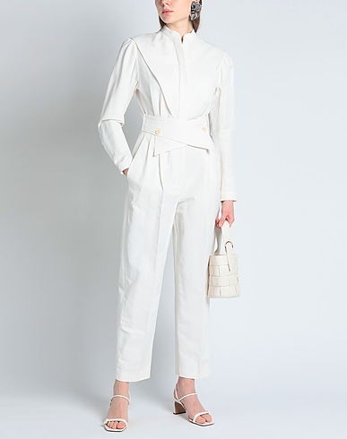 STELLA McCARTNEY Jumpsuits and Overalls White 40% Polyamide, 36% Cotton, 24% Linen